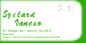 szilard vancso business card